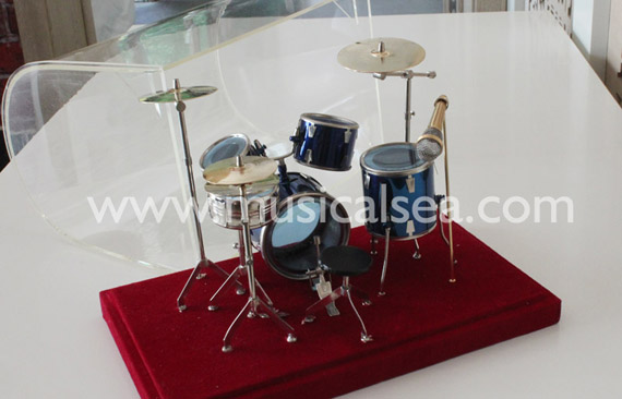Miniature musical instrument 5pcs Blue drums per set